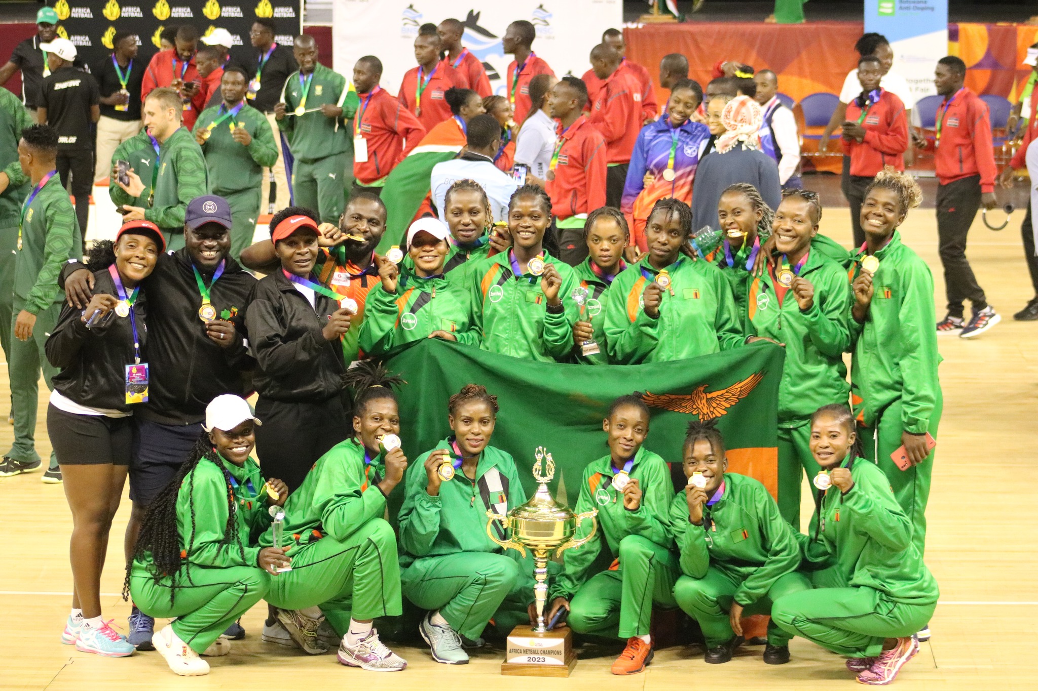 Read more about the article Netballers lift Africa Cup in style